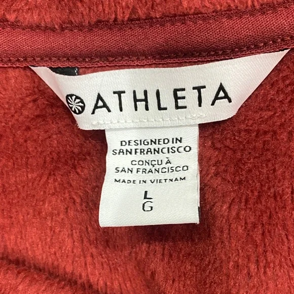 🌟🌟ATHLETA WOMANS RED COZY KARMA ASYM LARGE PULLOVER 🌟🌟 - Picture 5 of 6